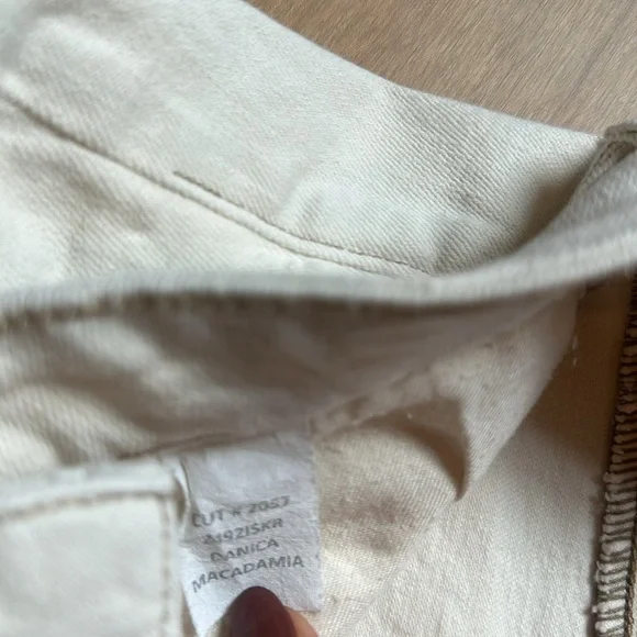 NWOT L’AGENCE Danica Wide Leg High Rise crop Jeans Macadamia - Picture 4 of 12